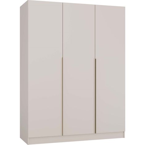 SENSO - Armario beige cachemire – 3 puertas – 150 cm – Tiradores dorados – Para dormitorio/estancia (1/5)