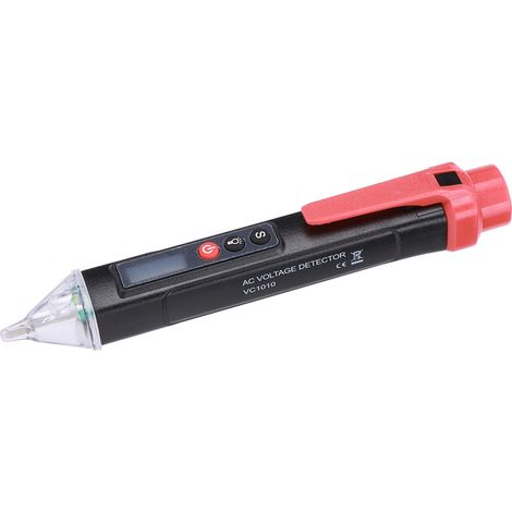 Stylo testeur de courant et de tension numérique sans contact, instrument de mesure AC121000V (noir et rouge) (1/5)