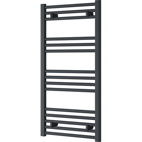 Reina Capo Anthracite Electric Towel Rail 1000mm High x 600mm Wide (+ Anthracite Mini Round Element) (1/5)