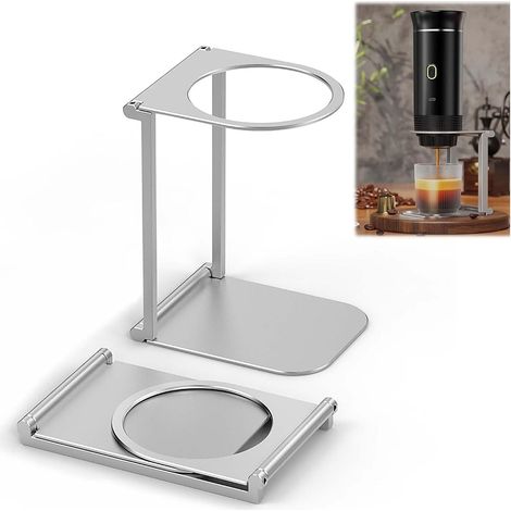 Support de voyage portable pour machine à café, pliable et compatible avec la machine à café KF-JN-02. Diamètre : 6,5 cm. Facile à transporter et stable. (1/5)