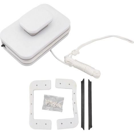 1 Limpiacristales magnético, de doble cara, con mango grande y cordón de seguridad, para oficinas y hogares. (1/5)