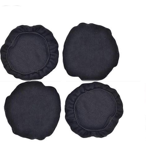 Stück dehnbare Stoff-Kopfhörerüberzüge, waschbar, hygienisch, Ohrpolster, passend für die meisten On-Ear-Kopfhörer mit 6-8,5 cm Ohrmuschelgröße S (Schwarz)-Black (1/4)
