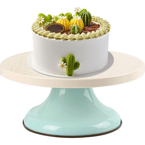 Plateau Tournant pour Gâteaux Base 25 cm pour Cupcakes Pâtisserie Décoration - Plateau De Décoration pour Gâteaux Et Desserts,Anniversaire Mariage Cuisine Pâtisserie Fête (1/5)