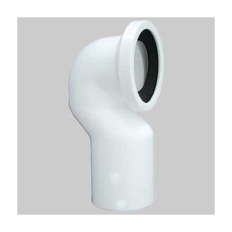 CURVA VASO PER SCARICO UNIVERSALE - Bianca Ø 110 c/guarnizione