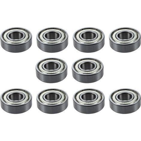 Adecuado para 10 pares de rodamientos radiales de bolas de ranura profunda con tapa antipolvo bimetálica 6202Z, que miden 15×35×11 mm.