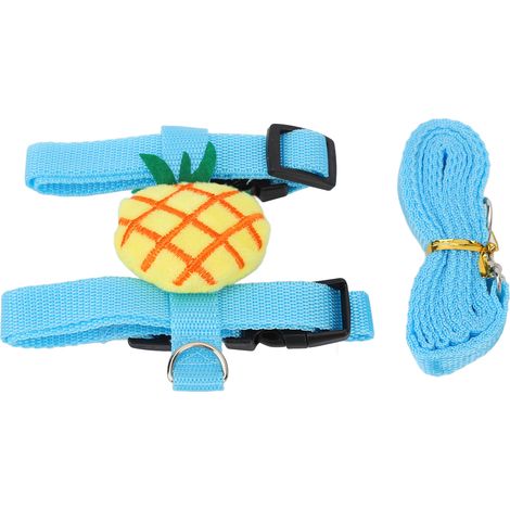Harnais pour lapin avec laisse en forme de H, motif Ananas, ensemble de corde de traction pour lapin, chinchilla et petit animal de compagnie (taille S). (1/5)