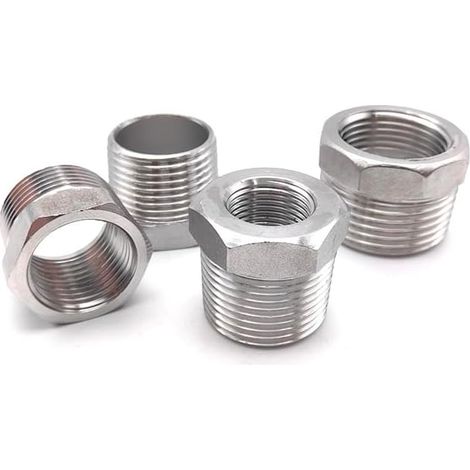 1pc DN15(M)-DN8(F) Heart Reducer Bushing BSP Male/Female Thread SS304 Stainless Steel Pipe Fittings (1/5)