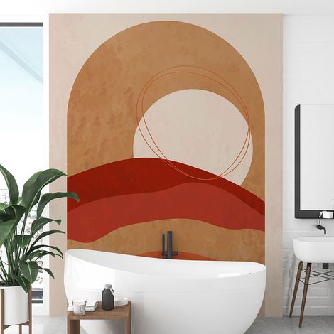 Papier peint panoramique - Soleil Boho - 130 cm x 173 cm (1/4)