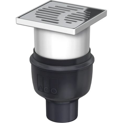 ACO Desagüe de suelo Easy-Flow DN70/150x150/90Grados/1,6l/s Plástico/ K3/ Soporte./ WS50, 2710.55.77