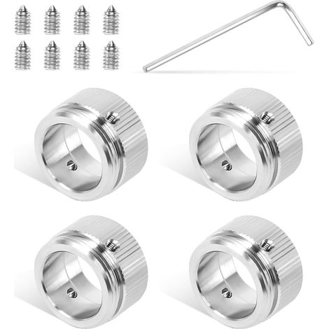 Adaptateurs de Thermostat de Radiateur, 4 Pièces Vanne de Radiateur en Acier Inoxydable 304, M30 x 1.5 Valve de Chauffage Avec Clé Hexagonale Vis (1/5)