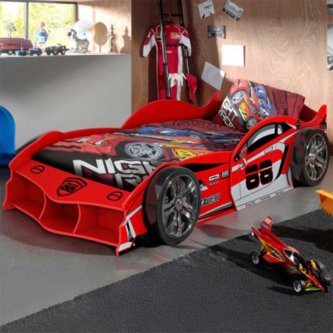 Lit voiture Max 90x200cm - rouge