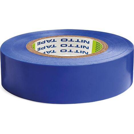 10 Nitto - Ruban Adhesif Isolant - Bleu - 19 Mm X 20 M (1/2)