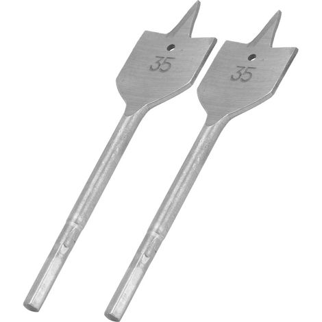 2-teiliges Flachbohrer-Set aus hochkohlenstoffhaltigem Stahl, 35 mm, für Holzbearbeitung und Handarbeit (1/5)