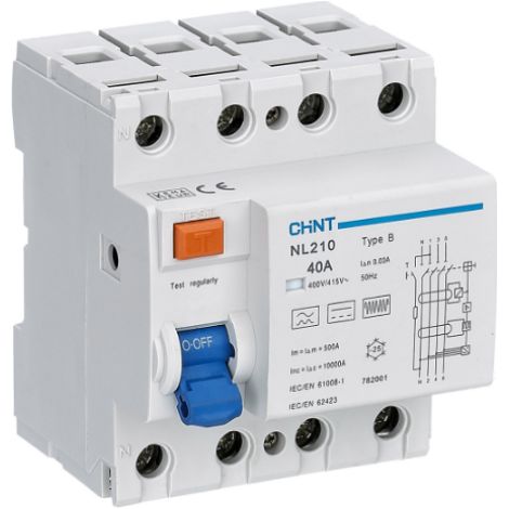 Interruptor diferencial Chint 782000 3 polos 63 A 0,03 A (1/3)