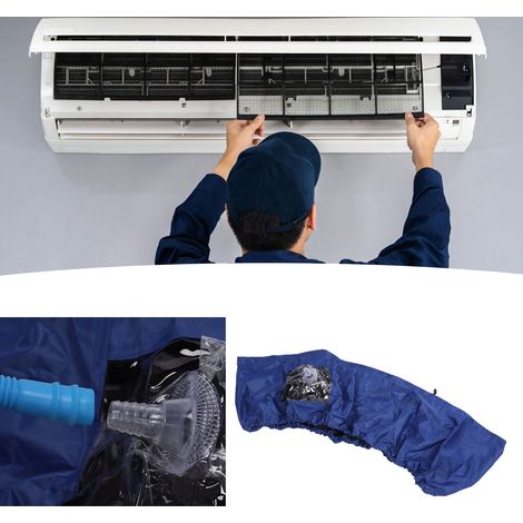 Kit de Nettoyage Climatiseur avec Housse de Protection Imperméable pour Unité Murale (1/5)