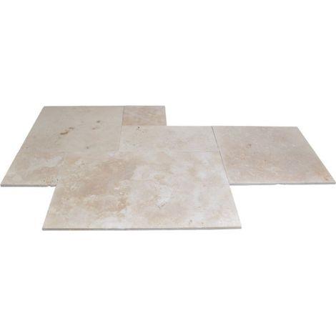 Carrelage Travertin Beige Classique 1er choix Vieilli Opus Romain x 1,2 cm (1/5)