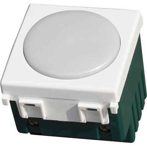 Serie Civile ETTROIT Bianco Compatibile Con Vimar Plana (Luce Emergenza LED 2M 6000K)