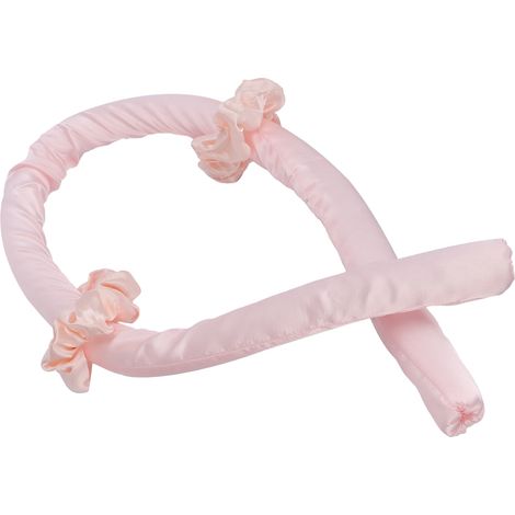 Bigoudis sans chaleur, bandeau pour boucles naturelles, outil de coiffage pour cheveux de nuit rose (1/5)