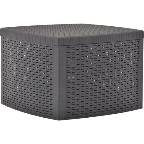 Mesa auxiliar de plástico color moca 54x54x36,5 cm vidaXL (1/5)