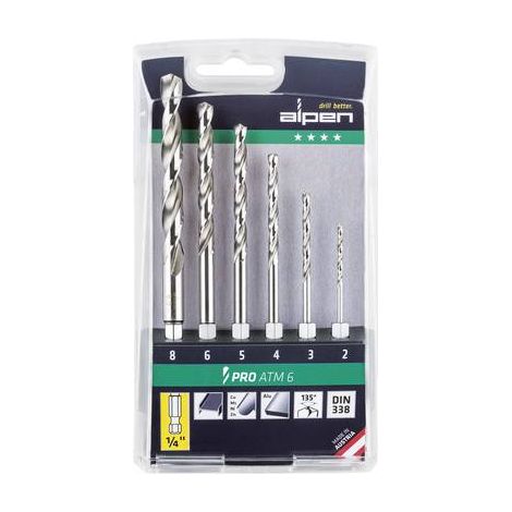 ALPEN HSS jeu de forets helicoidaux cassette en plastique HSS Super ATM 6 pcs (1/3)