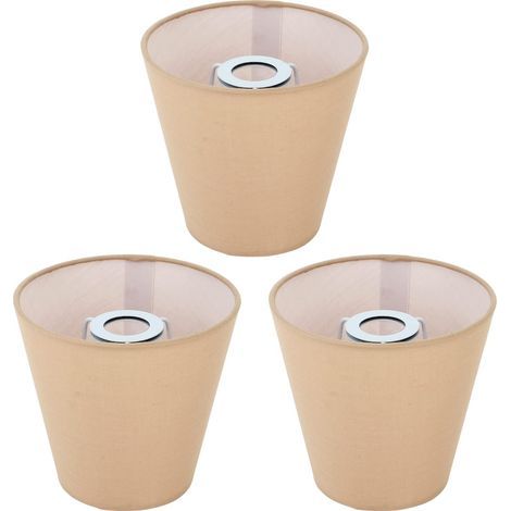 Stofflampenschirm, hohe Lichtdurchlässigkeit, innovativer 3-teiliger Stofflampenschirm, staubdichter Bezug, leicht, sicher für Hotel, Arbeitszimmer, Club (Khaki) (1/5)