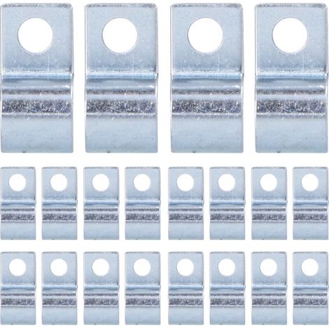 1-Loch-Rohraufhänger, Rohrband, Einzellochkarte, 20 Stück Einzelloch-Rohrschelle, verzinkter Edelstahl-Schlauchclip für Gummiringe, Stahlrohre (12 mm) FLITI (1/4)