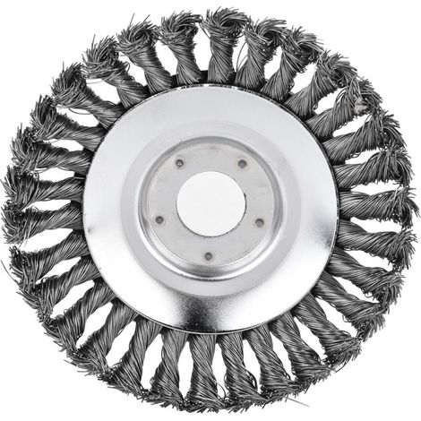 Brosse à gazon à fil métallique en acier inoxydable pour tête de coupe-bordures, outils de nettoyage pour jardin (150 mm) (1/5)