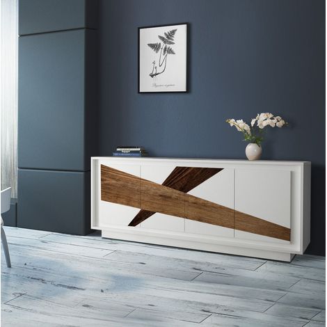 Madia linea Pure ver 1- 4 ante in finitura Bianco laccato opaco (1/3)