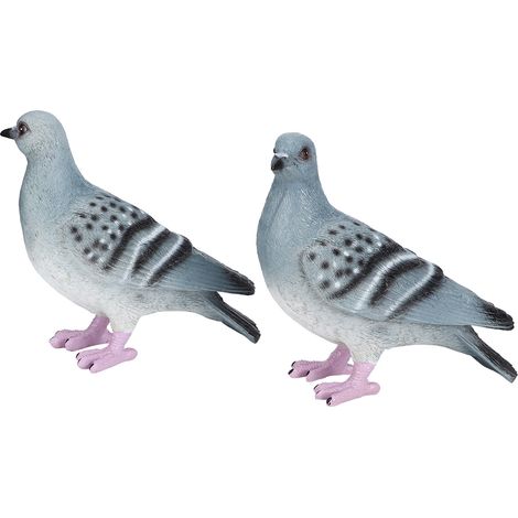 2 pigeons de jardin simulation paix colombe figurine balcon décoration mariage artisanat 2 pièces (1/5)