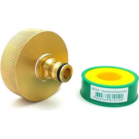 Raccord femelle S60x6 avec nez de robinet raccord rapide en laiton (1/2)