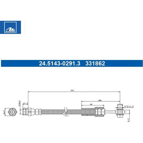 Flexible de frein ATE 24.5143-0291.3 AUDI 5Q0 611 775 J 5Q0 611 775 Q