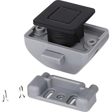 Cerradura de coche con botón pulsador, diseño sin llave, aplicaciones versátiles, color negro. (1/2)