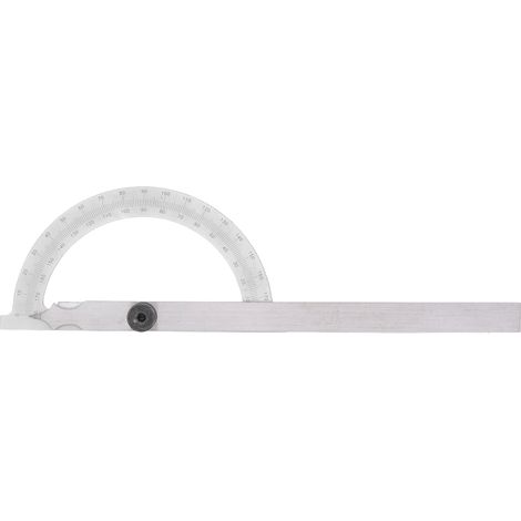 Rapporteur d'angle 0-180° avec règle de mesure en acier au carbone, outil de menuiserie pour trouver et mesurer les angles (1/5)