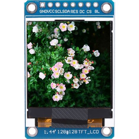Écran TFT-LCD de 1,44 pouce, résolution de 128 x 128 pixels RGB, interface série pour périphériques Arduino (1/5)
