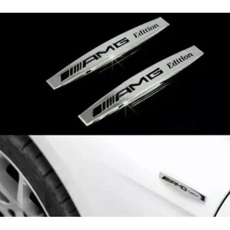 2 adesivi laterali in metallo AMG compatibili con modelli SLR, W176, W204 e W205