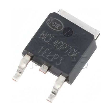NCE NCE40P70K, TO-252-2 package IC chip, electronic component nomenclature, 5 units packaged.