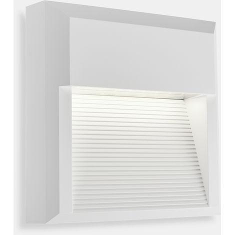 LedsC4 Kossel - Wandleuchte LED 7W und 295lm mit Neutralweiß 4000K. Durchmesser 20cm. Gehäuse aus Polycarbonat, polycarbonat. Außenbereich IP66. Farbe Weiß, transparent