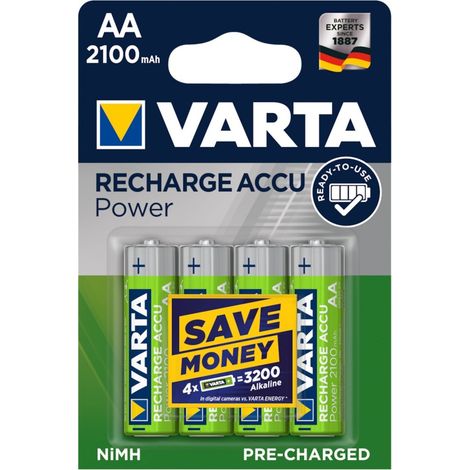 Varta RECH.AC.Power AA2100mAh BLI4 Mignon (AA)-Akku NiMH 2100 mAh 1.2 V 4 St. (1/5)