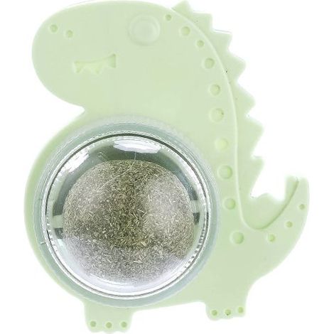 Jouets muraux à l'herbe à chat, jouets pour chats, boules rotatives à lécher à l'herbe à chat Silvervine, jouets à mâcher sains et sûrs pour chatons, jouet à mordre pour chat nettoyant les dents, fria (1/4)