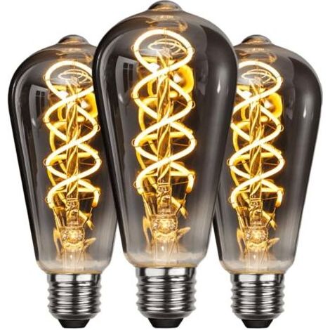 Ampoule LED E27 Vintage, économie d'énergie, de Style Industriel, Ampoule E27 Lampe Décorative Rétro Antique, 4W pour Chambre Restaurant Café Bar Bistro, Filament Jaune, 3 Pièces (1/5)