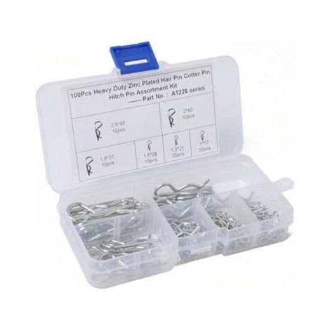 Pièces d’automobile 100pcs polyvalent B-pin/R-pin élastique Cotter Pin Wavy Pin à cheveux loch loch accessoires de voiture (1/5)