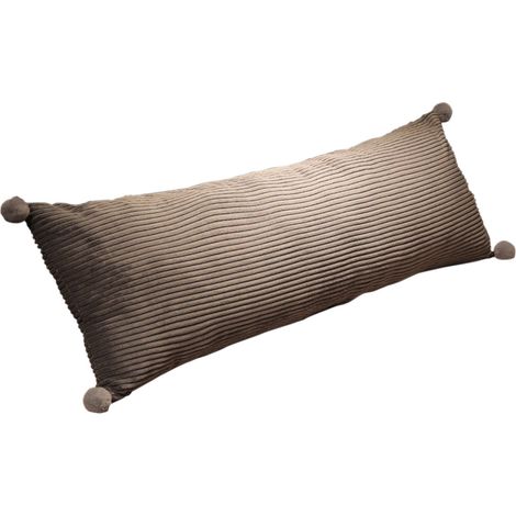 Oreiller Long Pour Adulte - 60 cm - Tissu Cordoué Respirant Et Satin Rayé - Support Doux Pour Dormeurs Sur Le Côté Et Soulagement Des Douleurs Lombaires - 1 Pièce (1/5)