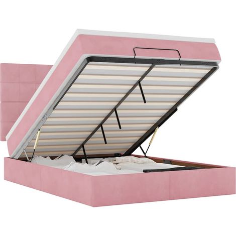Maison Exclusive - Estructura cama otomana colchones terciopelo r