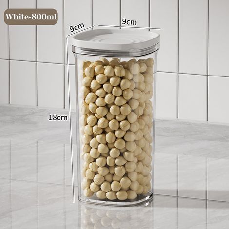 Boîte De Rangement Alimentaire - Réservoir Hermetique En Plastique Sans BPA - Pour Céréales Farine Sucre Sel - Usage Cuisine Intérieure - 1 Pièce (1/5)