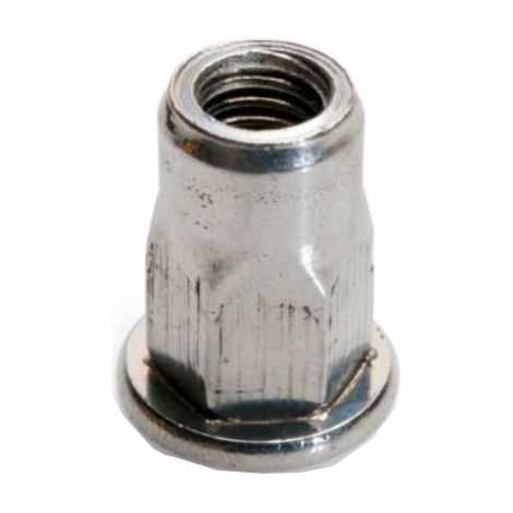 250 Ecrous à Sertir Semi Hexagonaux Tête Plate GOFIX M6 x 15.5 mm - Inox - D-Work
