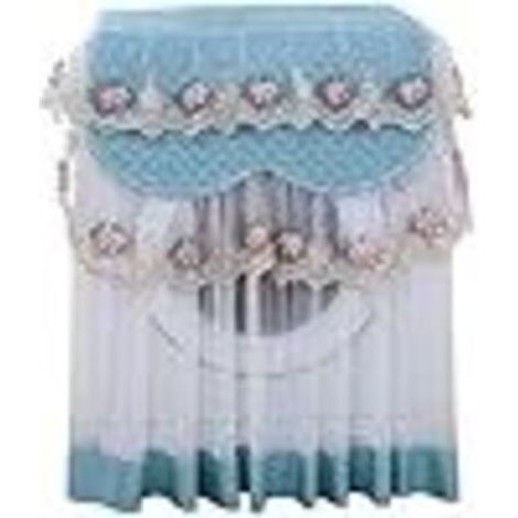 Sollbry Housse de machine à laver à volants en dentelle Housse de machine à laver à motif floral Housse anti-poussière pour rouleau à turbine automatique (1/5)