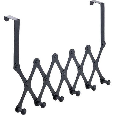 Porte-serviettes métallique en acier inoxydable à fixer sur une porte, conception compacte, 1 unité. (1/5)