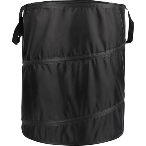 （90 l）noir Sac à déchets de jardin, en tissu Oxford, pliable, résistant, avec poignées, pour déchets de jardin, réutilisable (1/5)