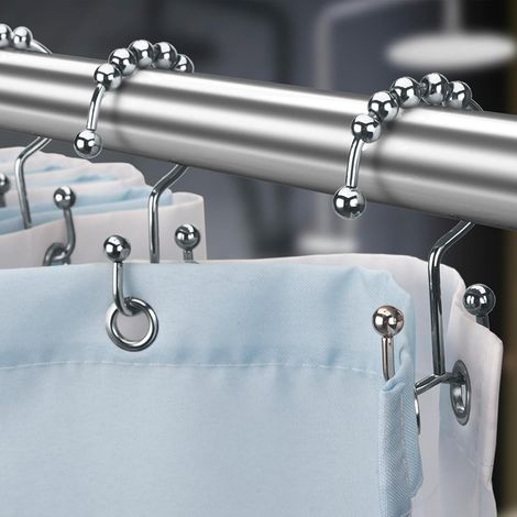 Tringle de douche lot de 12 résistant accessoire salle de bain (1/5)
