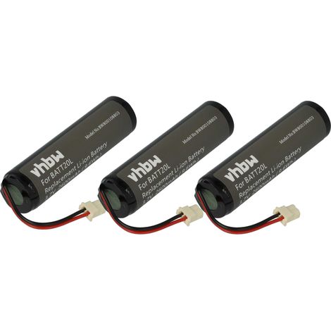 vhbw 3x Batterie compatible avec Midland ER200, ER300 radio (2600mAh, 3,7V, Li-ion)